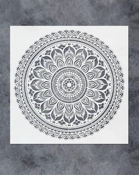 Buy GSS Designs Large Mandala Wall Art Stencil (16x16Inch) - Mandala Stencils for Furniture ...