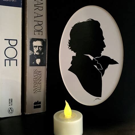 Edgar Allan Poe Silhouette Print - Etsy