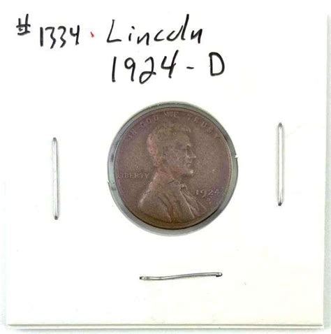 1924 D Lincoln Cent Key Date - Matthew Bullock Auctioneers