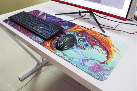 Custom CS GO Large RGB LED Gaming Mouse Pad MousePad RGB - FDT Rubber