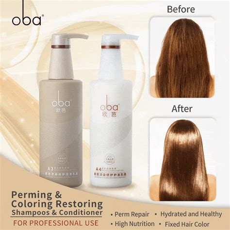 Oba Perm Repair Shampoo & Conditioner Sets Dyeing Damage Hair ...