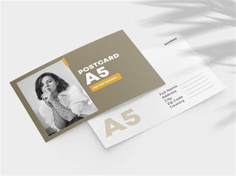 Double Sided Postcard Free Mockup by Pixelsdesign.net on Dribbble