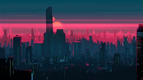 Pink Futuristic City Desktop Wallpapers - Wallpaper Cave