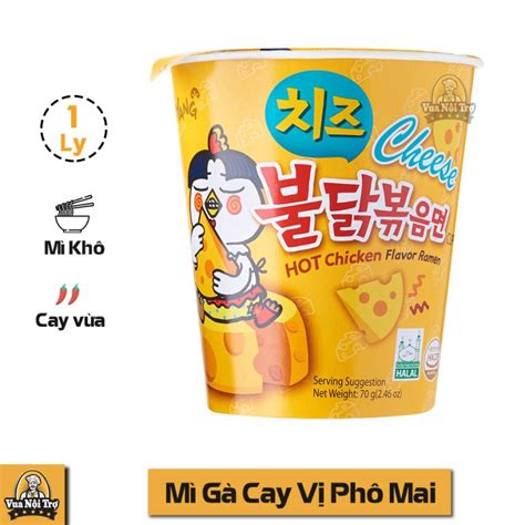 Mì ly khô gà cay phô mai Samyang 70g/ly | Nhập khẩu Hàn Quốc