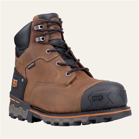 Timberland Pro Boots Mens Boondock 6" Soft Toe Waterproof Brown Work ...