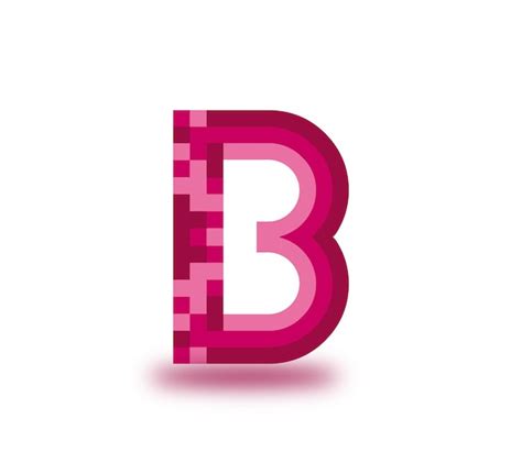 Premium Vector | B alphabet pixel modern logo design concept