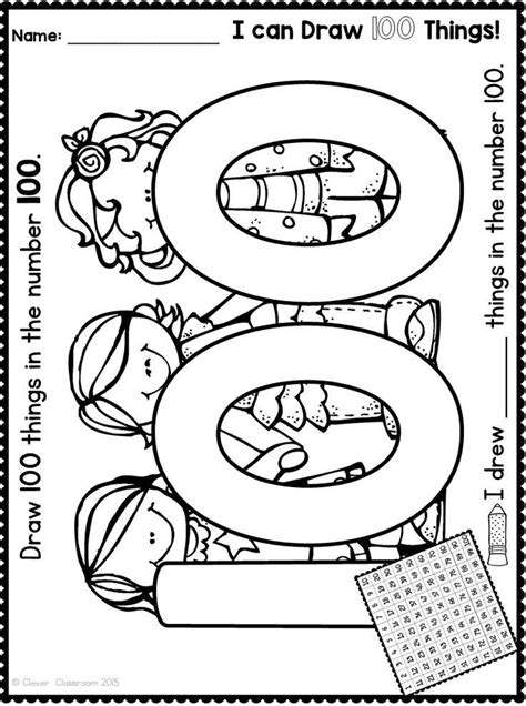 100th Day Of School Worksheets For Kindergarten - worksSheet list