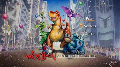 We're Back! A Dinosaur's Story (1993) - DVD Movie Menus