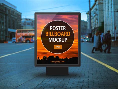 Free Outdoor Poster Billboard Mockup | Mockuptree