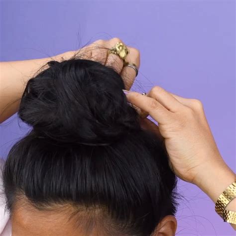 Simple Sock Bun [Video] | Bun hairstyles, Hair tutorial, Crazy hair days