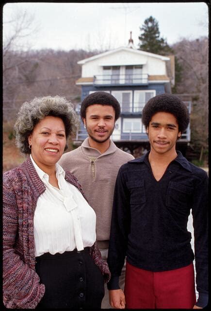 Toni Morrison, author, with her sons Harold and Slade at their upstate New York home | Library ...