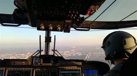 Lot śmigłowcem AW101 nad Warszawą/Flight over Warsaw on AW101 ...