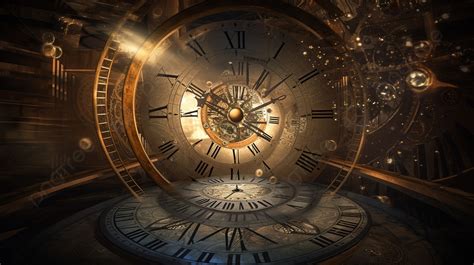 Clock Scene Is Placed In The Middle Of An Old Clock Background, Time ...