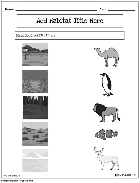 Free Animal Habitats Worksheets — Activities & Printables - Worksheets ...