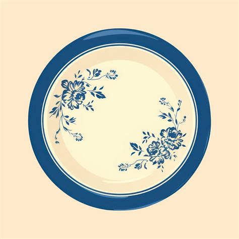 Vintage plate porcelain platter pattern. | Free Photo Illustration ...