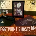 Footprint Ghosts for Halloween Cards or Decor