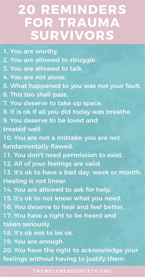 Healing Trauma Worksheets