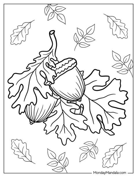 Collection 81+ best fall leaves coloring pages , free to print and download - Shill Art