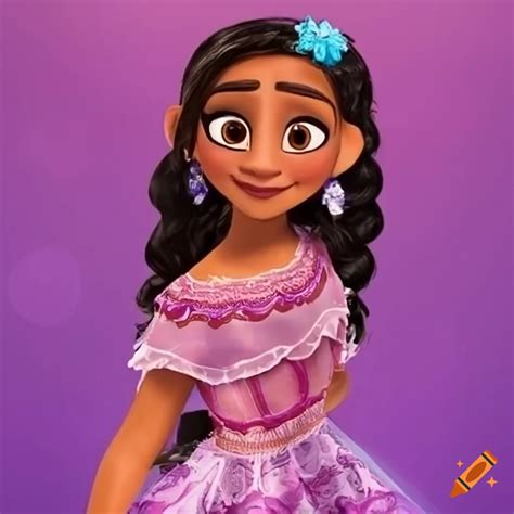 2d disney-style illustration of isabela madrigal on Craiyon