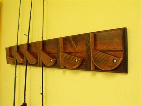 Fishing Pole Holder wall mounted by septemberroseds on Etsy | Fishing pole holder, Wood shop ...