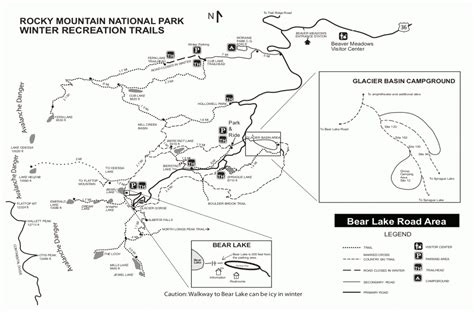 Estes Park Hiking Trails Map - ToursMaps.com