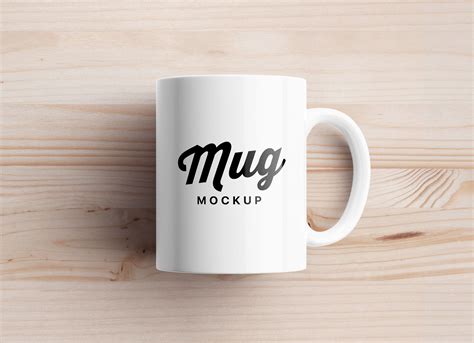 Free Mug Mockup PSD Set with 4 Different Angles - Good Mockups