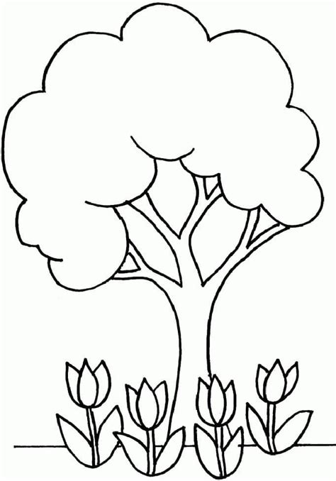 Dibujos de Árbol 3 para Colorear para Colorear, Pintar e Imprimir - Dibujos-Online.Com