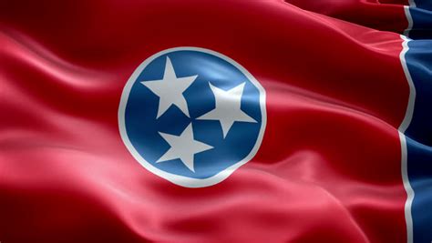 A Beautiful Satin Finish Looping Flag Animation Of Tennessee. A Fully Digital Rendering Using ...