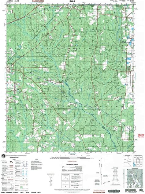 Amazon.com : YellowMaps Dyas AL topo map, 1:50000 Scale, 15 X 15 Minute ...