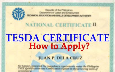 How to Apply for Assessment and Certification in TESDA (NC/COC) - TESDA ...