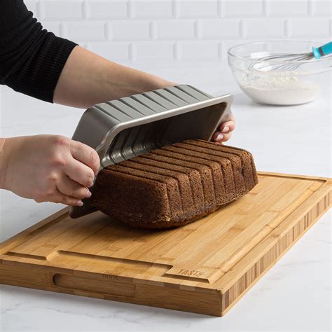 Tasty Carbon Steel Non-Stick Large Loaf Pan with Guidelines for Even ...