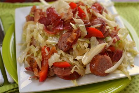 Cabbage Stir Fry with Bacon and Sausage | Recipe | Smoked sausage stir ...