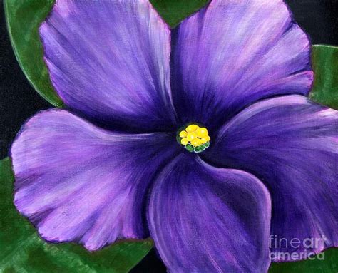 acrylic paintings of violets | Violet Painting by Barbara Griffin - Purple African Violet Fine ...