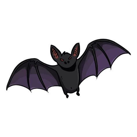 Premium Vector | Vector linear illustration of the flying bat Funny ...