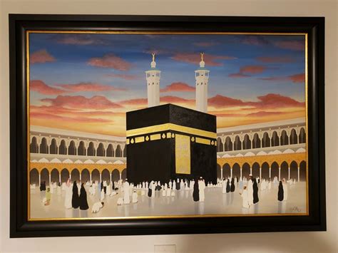 Mecca Painting | Islamic art canvas, Nature art painting, Sky art painting