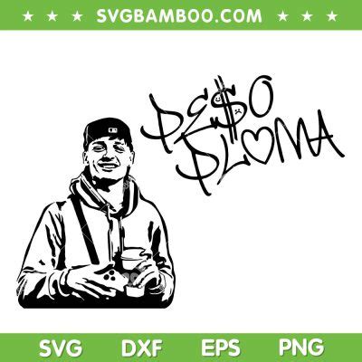 Peso Pluma Black And White SVG PNG