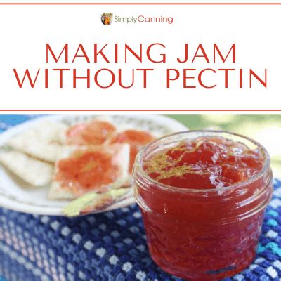 Making Jam without Pectin, Canning homemade no-pectin added jam.