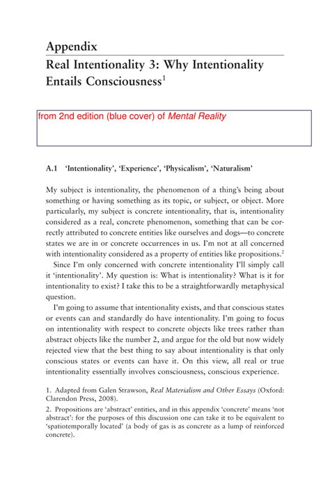 (PDF) Real 3 intentionality (Why intentionality involves the conscience)