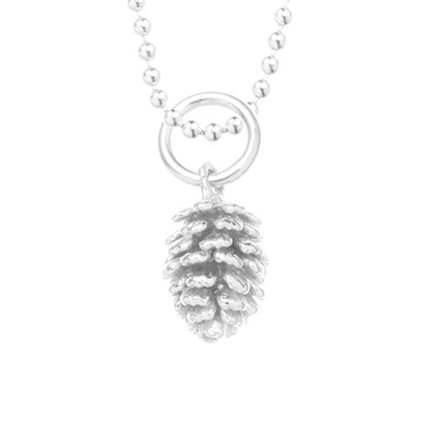 Pinecone for Calm | Pendant, Silver necklace, Silver