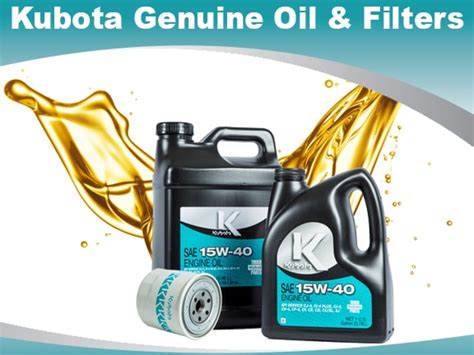 kubota genuine oil and filters