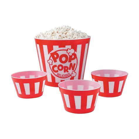 Popcorn Bowl Set - Party Supplies - 5 Pieces - Walmart.com