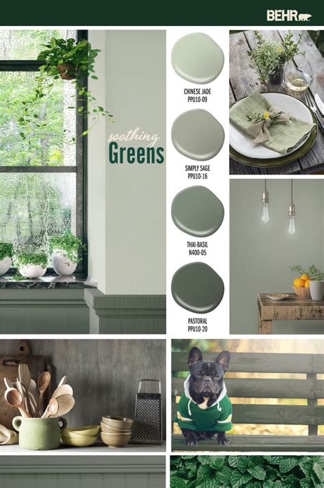 Soothing Greens Color Palette | Colorfully BEHR