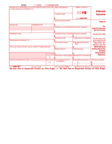 Irs 1099 Printable Form - Printable Forms Free Online