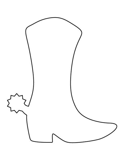 Cowboy Boots Outline