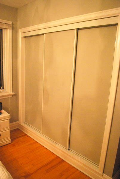 painted sliding closet doors: faux trim effect | Closet doors, Sliding ...