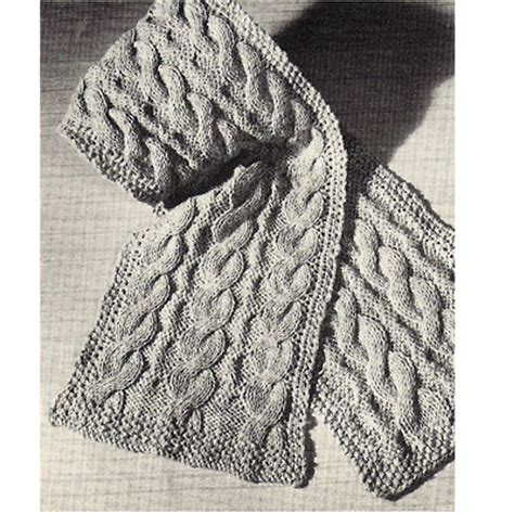 Reversible Cable Scarf Knitting Pattern - mikes naturaleza