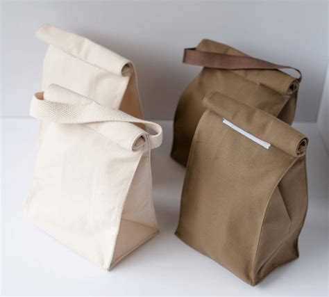 Natural Canvas Lunch Bag for Men, Men's Lunch Bag, Lunch Bag for Office, Lunch Bag for Women ...