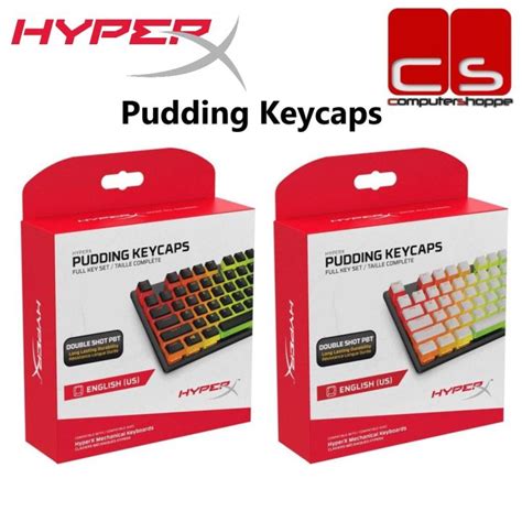 HyperX Pudding Keycaps Full Key Set - Black/White/Pink | Lazada