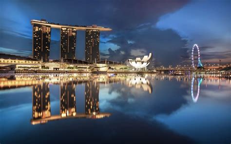 Marina Bay Sands at night - Singapore HD desktop wallpaper : Widescreen ...