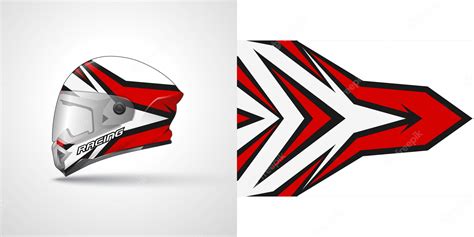 Premium Vector | Racing helmet wrap illustration